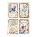 Stamperia Rice Paper Sheet A4 - Create Happiness Dewdrops - 4 Cards