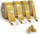 Poppy Crafts Self-adhesive Diamond Rhinestone Ribbon - Gold Medal 4 Pack*