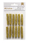 American Crafts Whittles Glitter Clothespins 12PK - Gold*