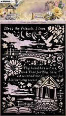 Jenine's Mindful Art Stencil 5.83"X8.27" Bless Friends I Love, Growing & Blooming