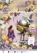 Jenine's Mindful Art Die-Cut Paper Pad 4.13"X5.83" 20/Pkg Growing & Blooming