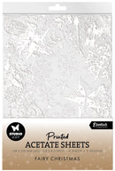 Studio Light Fairy Christmas Acetate Sheets 6/Pkg Snow, Fairies & Stars