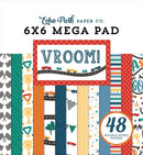 Echo Park Double-Sided Cardmakers Mega Paper Pad 6"X6" Vroom!