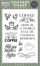 Carta Bella Coffee Shop Stamp Set Happiest With Coffee