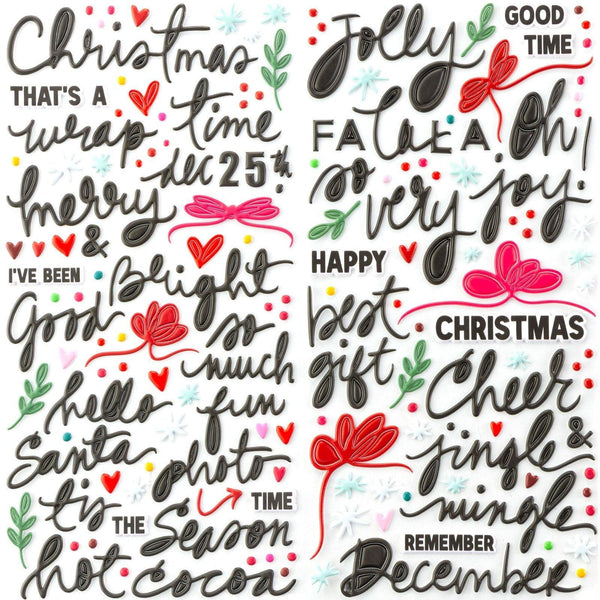 49 And Market Puffy Stickers Mistletoe And Memories