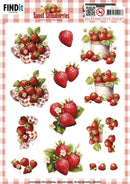 Find It Trading Berries Beauties 3D Push Out Sheet Pure Strawberries, Sweet Strawberries