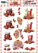 Find It Trading Berries Beauties 3D Push Out Sheet Stawberry Pie, Sweet Strawberries