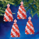 The Beadery Christmas Ornament Kit 4/Pkg Peppermint Swirl Tree