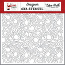 Echo Park Santa Claus Stencil 6"X6" Christmas Storm Swirls