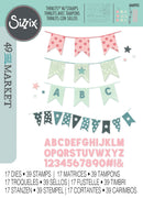 Sizzix Thinlits Die & A5 Stamp Set By 49 & Market Affirmations