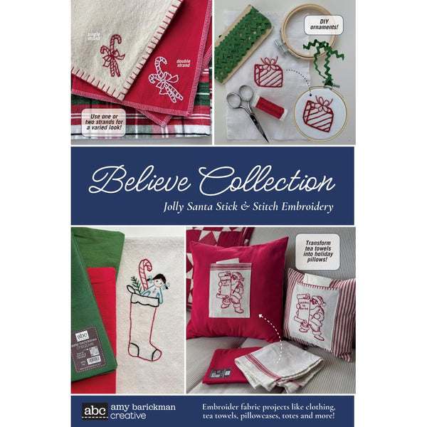 Jolly Santa Stick 'N Stitch Embroidery Pattern Collection - Believe