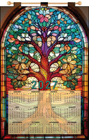 Design Works 2027 Sequin Calendar Felt Applique Kit Stained Glass Tree