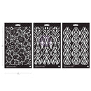 Finnabair Limited Edition Stencil Set – Victorian Tiles – 3pc Mixed Media Stencils – 6" x 9"