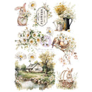 Prima Marketing Among the Wildflowers Collection A4 Transfer Sheet β Botanical Spring Scenes β 8.3" x 11.7"