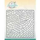 Dragonflies themed background metal die with mosaic wing pattern