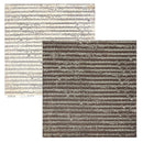 A square art print or photograph featuring dense horizontal rows of small black musical notes on a light gray background, with a larger centered square overlay and a smaller matching square at the upper left.