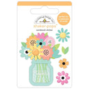 Doodlebug Doodle-Pops 3D Stickers Spring Bouquet Shaker, Butterfly Kisses