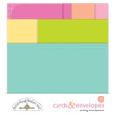 Doodlebug Cards & Envelopes 12/Pkg Spring Assortment, Butterfly Kisses