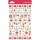 Doodlebug Puffy Stickers Icons, Berry Sweet