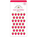 Doodlebug Sprinkles Adhesive Enamel Icon Shapes Bitty Berries, Berry Sweet