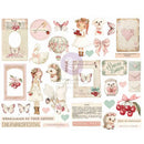 Collection of vintage-style illustrations with fairies, animals, and decorative elements on a white background.