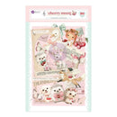Sticker sheet with cute illustrations of animals and a girl, branded 'cherry sweet'.