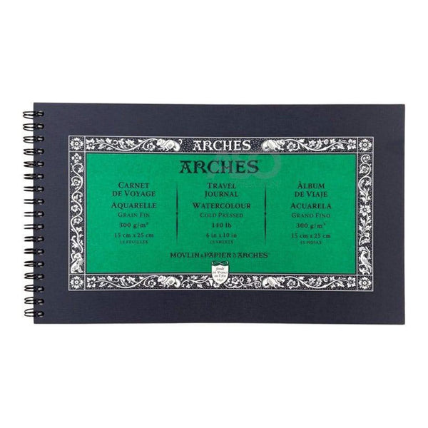 Arches Watercolour Travel Journal - Cold Pressed 300gsm 15cm x 25cm - 15 Sheets