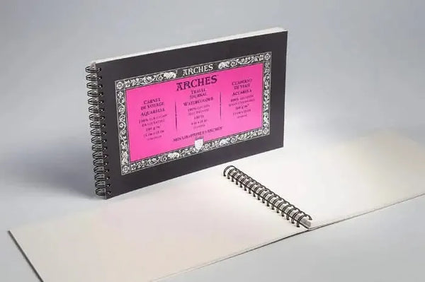 Arches Watercolour Travel Journal - Hot Pressed 300gsm 15cm x 25cm - 15 Sheets