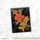 Decorative card with floral design on a black background, featuring the brand 'Altenew'.