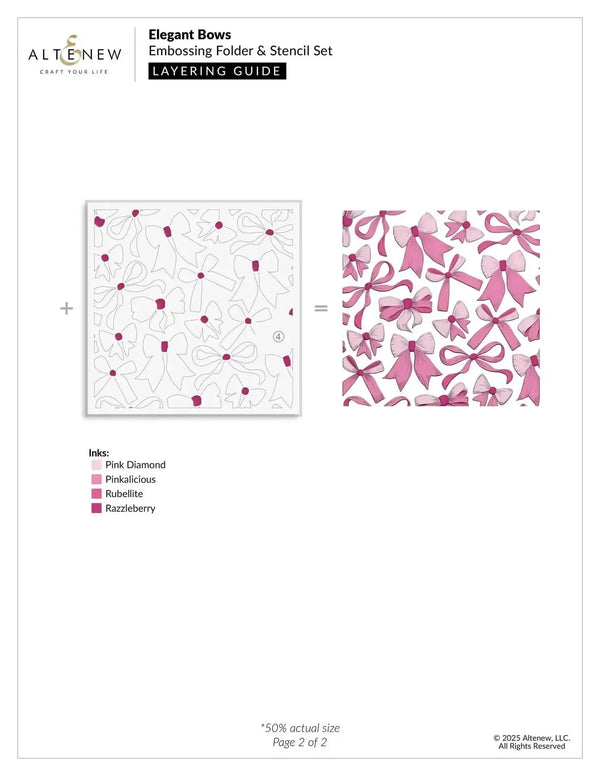 Altenew Elegant Bows Builder Stencil Set