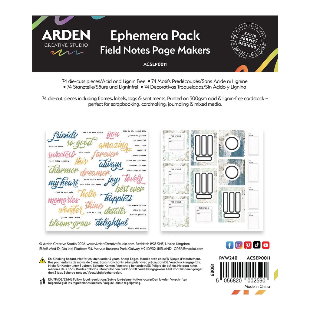 Arden Creative Studio Field Notes Page Makers | CraftOnline