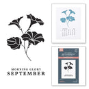 Spellbinders Press Plates From Florals Through The Year September Morning Glory*