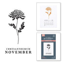 Spellbinders Press Plates From Florals Through The Year November Chrysanthemum*