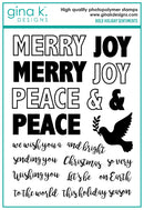 Gina K Designs Stamp & Die Set - Bold Holiday Sentiments*