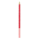 A single lip liner pencil with a pink and red patterned barrel, a light wood-colored tip, and a pale pink cap, shown vertically on a plain white background.