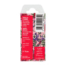 Bohin brand sewing sharps needle packaging, containing 15 pieces of nickel-plated steel sharps. The box features a pink and purple floral pattern with red text panels detailing the product information.