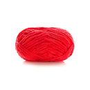 Poppy Crafts Snuggly Chenille Yarn 50g - Bright Red