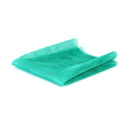 A folded piece of bright green mesh fabric with a fine open lattice pattern, shown on a plain white background.