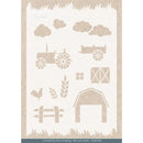 Find It Trading Card Deco Essentials Stencil Farm Landscape A5, Farm Animals