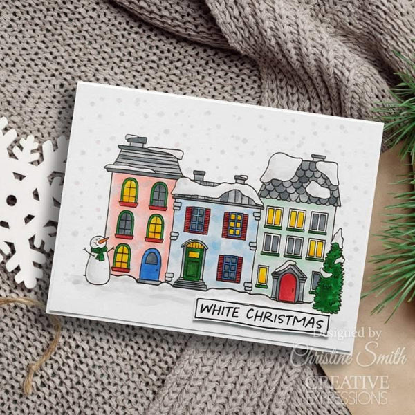 Creative Expressions Jane's Doodles Clear Stamp Set 6"x 8" - White Christmas*