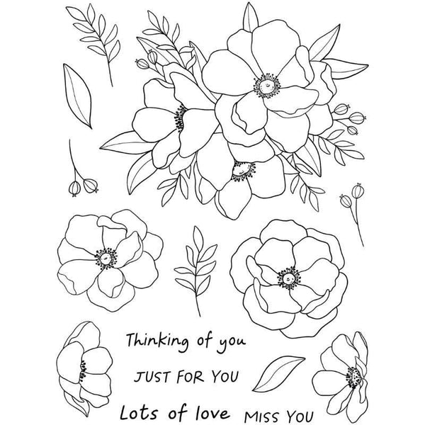 Creative Expressions Jane's Doodles Clear Stamp Set 6"x 8" - Just For You*