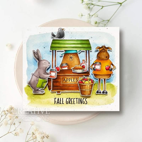 Creative Expressions Jane's Doodles Clear Stamp Set 6"x 8" - Apple Pumpkin Spice*