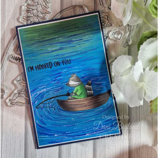 Creative Expressions Jane's Doodles Clear Stamp Set 6"x 8" - Gone Fishing*