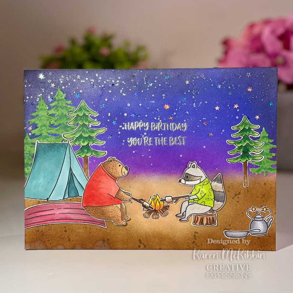 Creative Expressions Jane's Doodles Clear Stamp Set 6"x 8" - Gone Fishing*