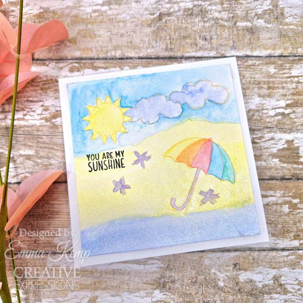 Creative Expressions Jane's Doodles Clear Stamp Set 4"x 6" - Rain or Shine*