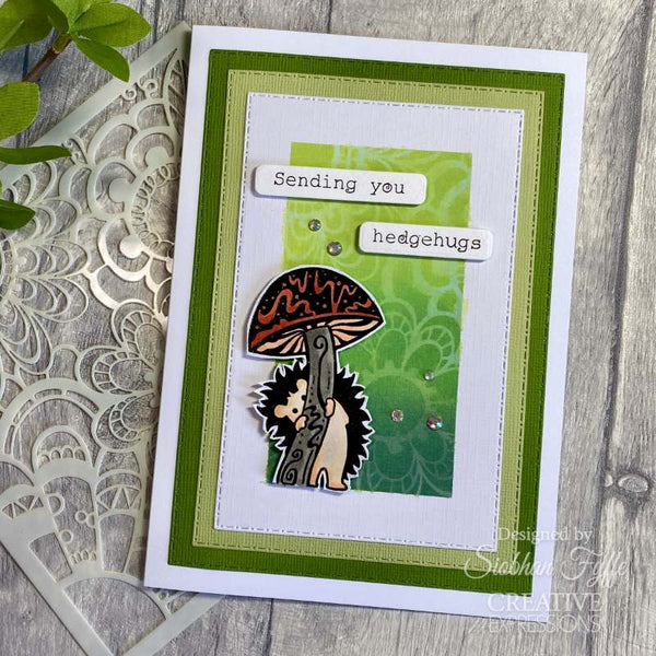 Creative Expressions Clear Stamp Set 6"x 8" By Dora Shrive - Hedgehogs