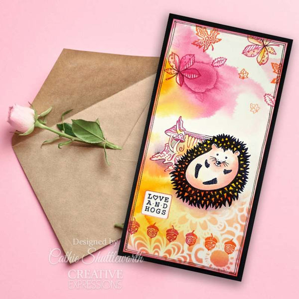 Creative Expressions Clear Stamp Set 6"x 8" By Dora Shrive - Hedgehogs