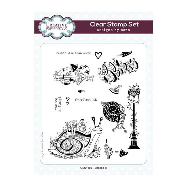 Creative Expressions Clear Stamp Set 6"x 8" By Dora Shrive - Snailed It