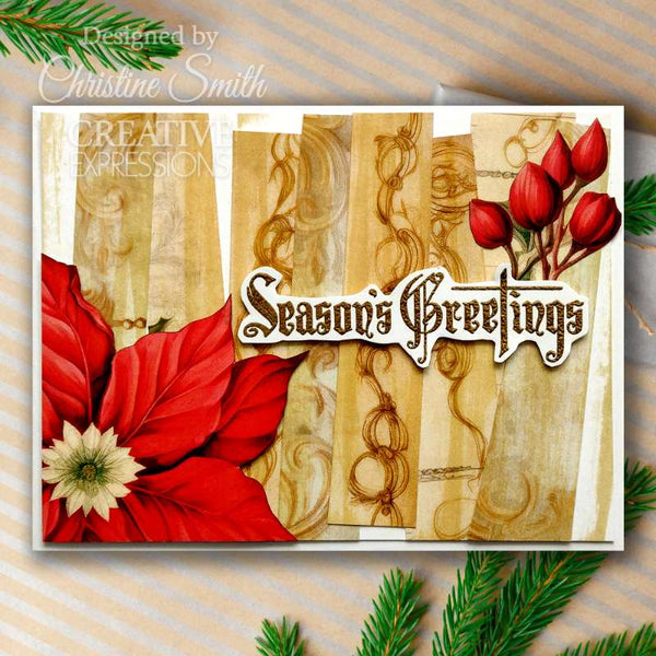 Creative Expressions Taylor Made Journals Clear Stamp 6"x 8" - Seasons Greetings