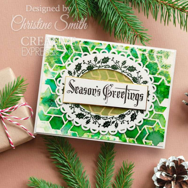 Creative Expressions Taylor Made Journals Clear Stamp 6"x 8" - Seasons Greetings